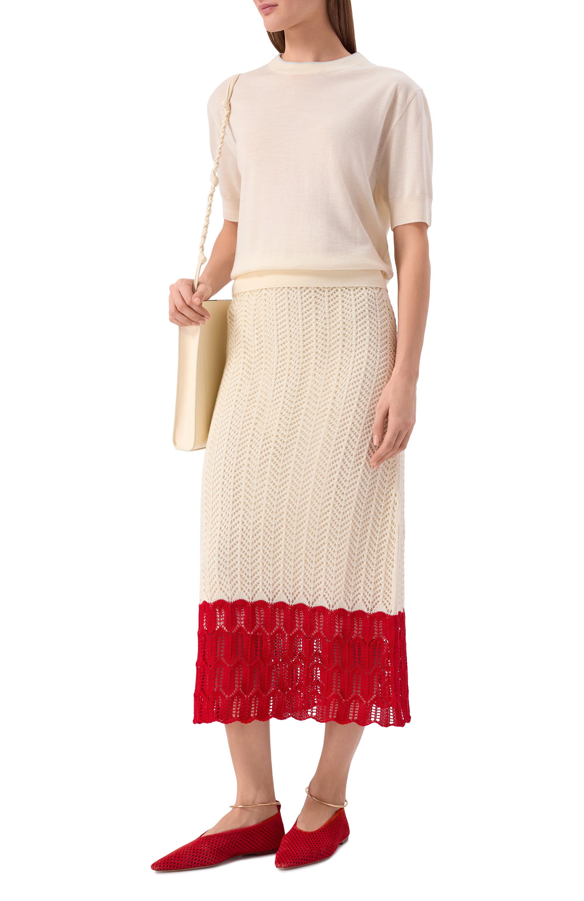 Хлопковая юбка JIL SANDER, арт. J02MA0368/J15477, фото 2