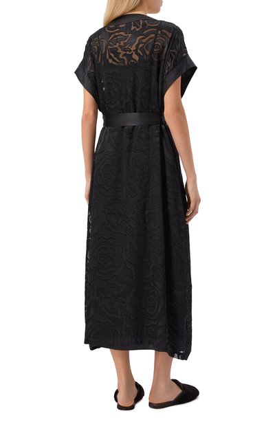 Халат из вискозы и шелка LUNA DI SETA, арт. VLST61132, фото 3