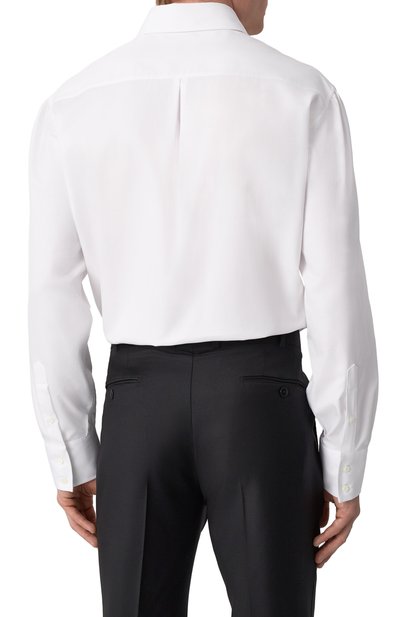 Хлопковая рубашка BRUNELLO CUCINELLI белого цвета по цене 73500 руб., арт. MW6040028, фото 4 Хлопковая рубашка BRUNELLO CUCINELLI, арт. MW6040028, фото 4