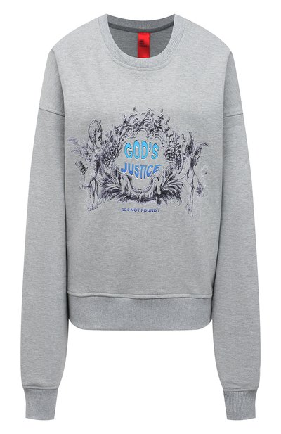Хлопковый свитшот 404 NOT FOUND | серого цвета по цене 17700 руб., арт. 700404, фото 1 Хлопковый свитшот 404 NOT FOUND |, арт. 700404, фото 1