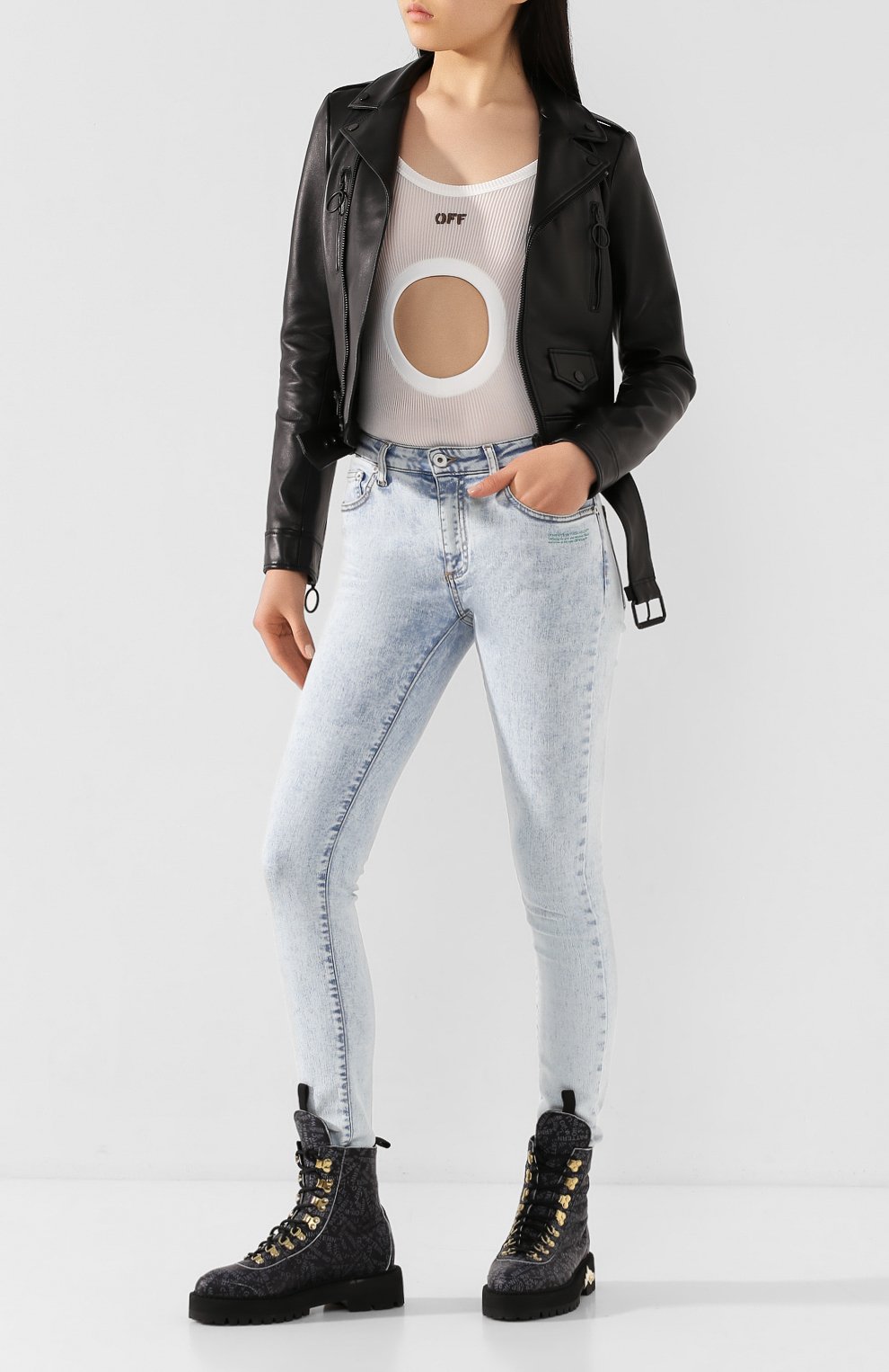 Майка из вискозы OFF-WHITE, арт. 0WAD106S20FAB0010110, фото 2