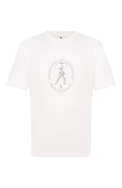 Мужская хлопковая футболка BRUNELLO CUCINELLI, арт. M0B138519