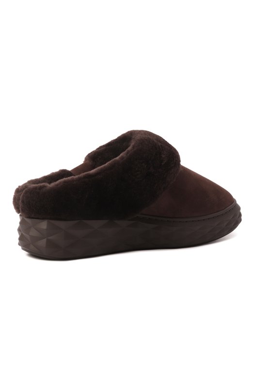 Замшевые сабо Diamond Maxi Jimmy Choo DIAM0ND MAXI MULE/F/FUW Коричневый  DIAM0ND MAXI MULE/F/FUW Фото 5