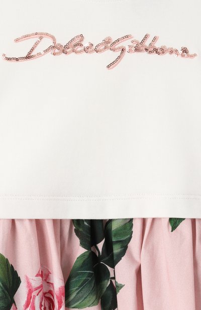 Хлопковое платье DOLCE & GABBANA, арт. L5JD9R/G700S/8-14, фото 3