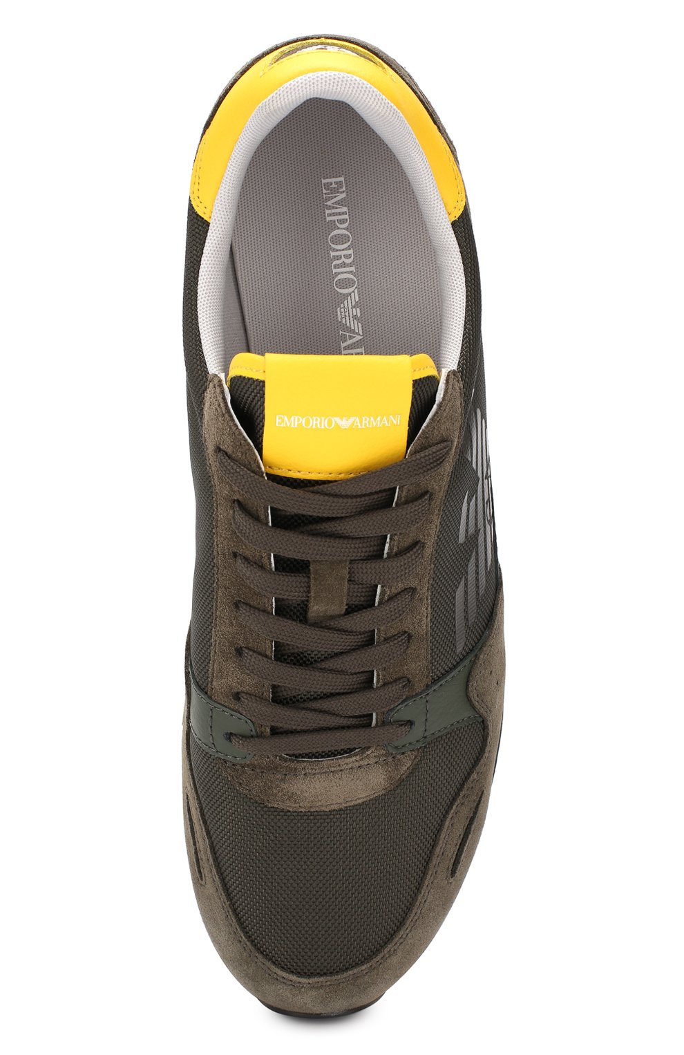 Комбинированные кроссовки на шнуровке EMPORIO ARMANI, арт. X4X215/XL198, фото 5
