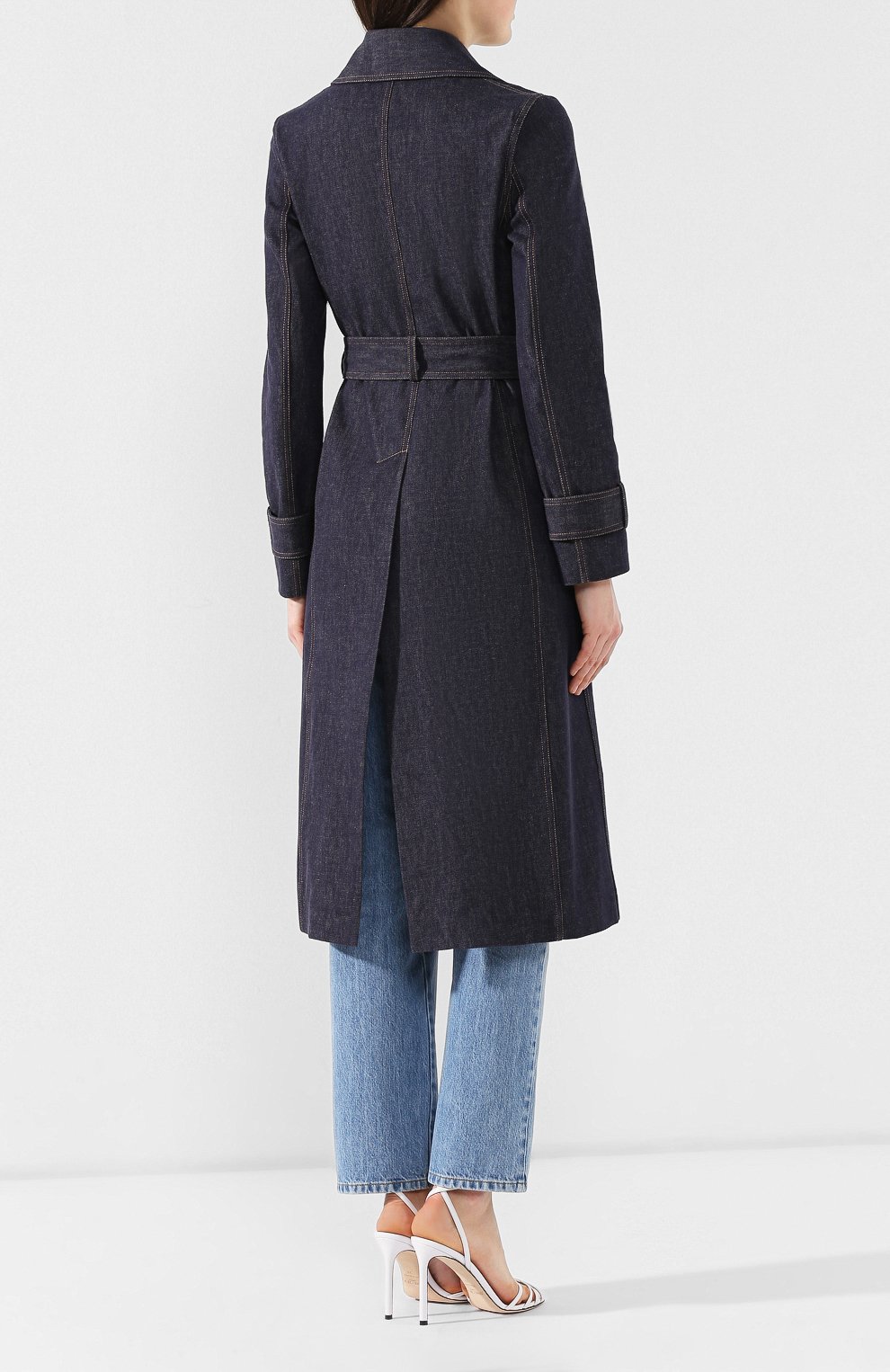 Джинсовое пальто VICTORIA BECKHAM, арт. CT TRN 8704B PSS19 DENIM WR, фото 4