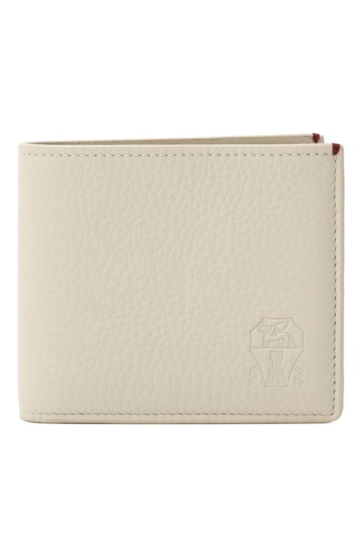 Кожаное портмоне Brunello Cucinelli MWMCBU006 Кремовый MWMCBU006