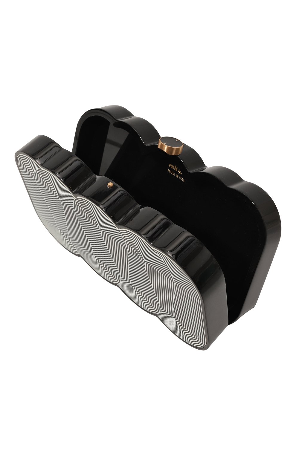 Клатч pippa CULT GAIA черно-белого цвета по цене 48800 руб., арт. CL2459PS, фото 5 Клатч pippa CULT GAIA, арт. CL2459PS, фото 5