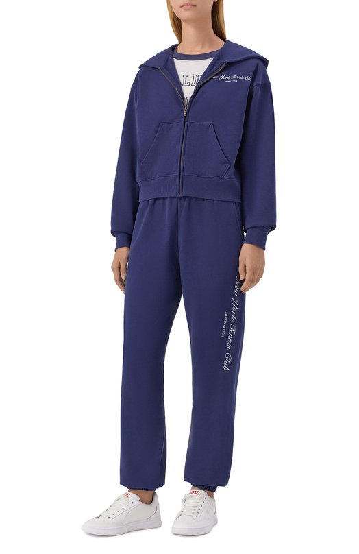 Хлопковая толстовка Sporty and Rich ST068621402BL106 Синий  ST068621402BL106 Фото 2