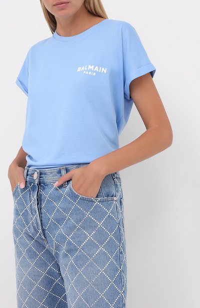 Хлопковая футболка BALMAIN, арт. UF11351/I382, фото 3