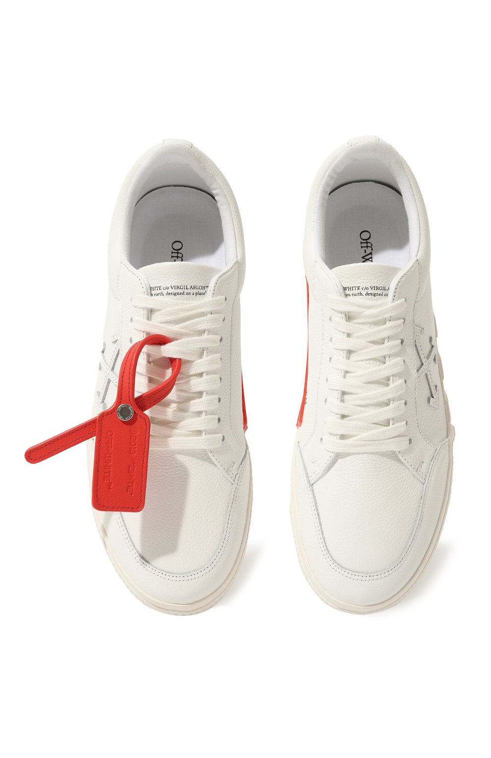 Кожаные кеды low vulcanized OFF-WHITE белого цвета по цене 39950 руб., арт. 0MIA085C99LEA0020101WHITE, фото 6 Кожаные кеды low vulcanized OFF-WHITE, арт. 0MIA085C99LEA0020101WHITE, фото 6