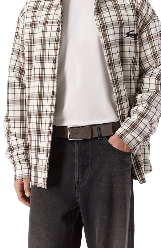 Замшевый ремень HUGO 50512843 Серый  50512843 Фото 2