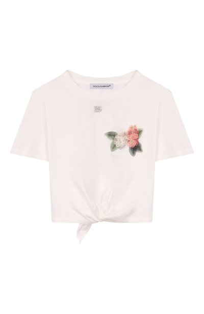 Хлопковая футболка DOLCE & GABBANA, арт. L5JTPV/G7PQN_001