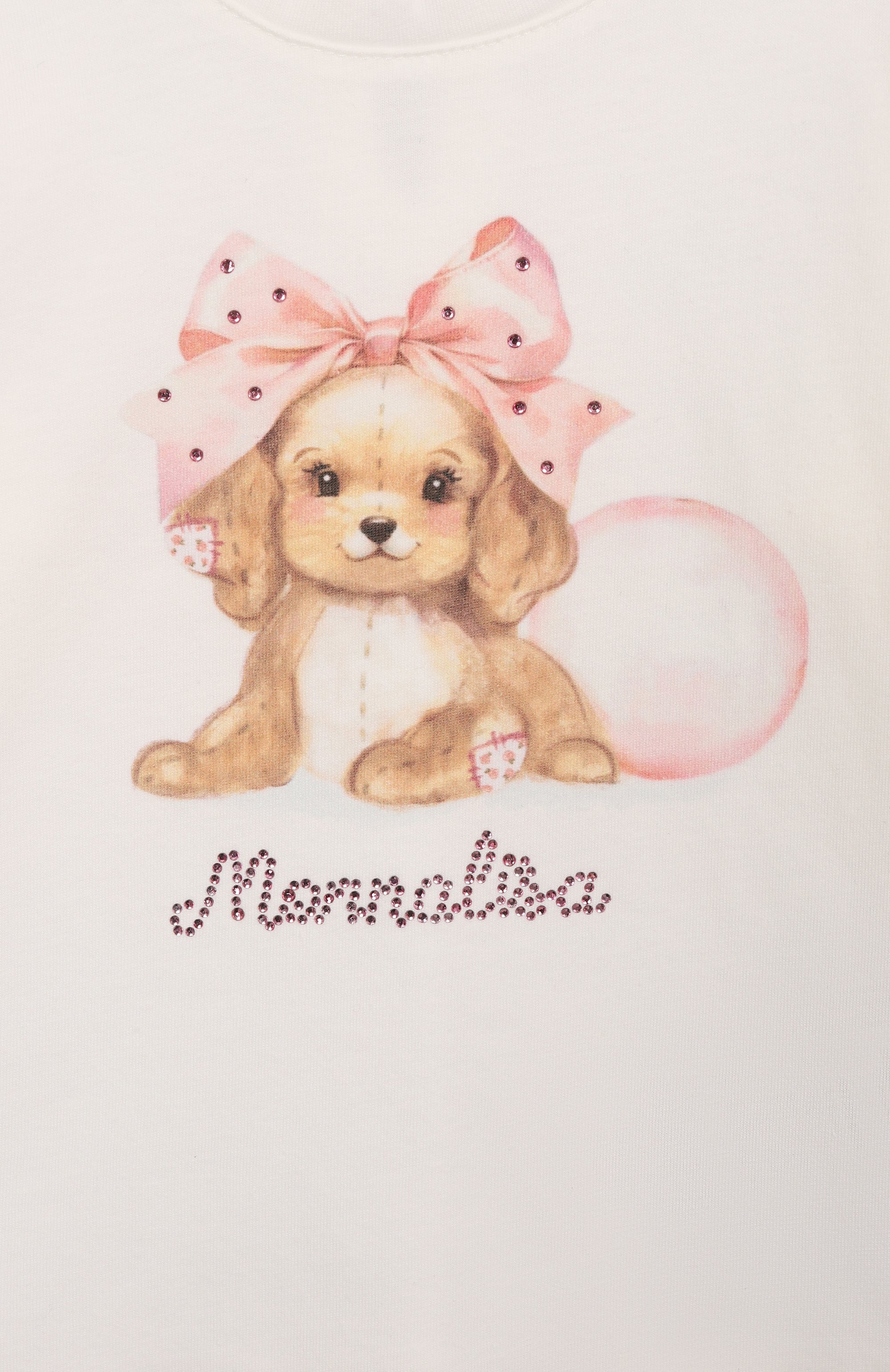 Хлопковый лонгслив MONNALISA, арт. 39F605, фото 3