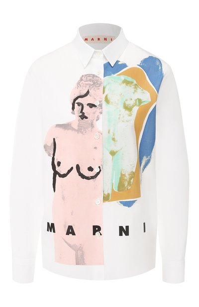 Женская хлопковая рубашка MARNI, арт. CAMAN40P10/SCQ00