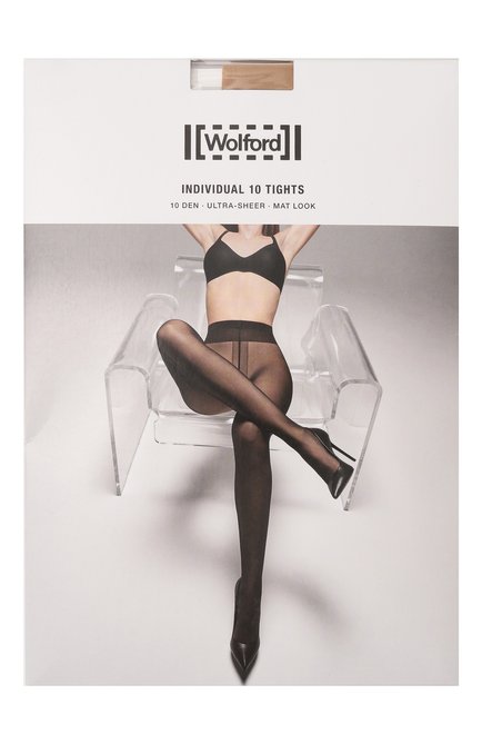 Женские капроновые колготки individual 10 WOLFORD бежевого цвета, арт. 18382 | Фото 1 (Материал внешний: Синтетический материал; Статус проверки: Проверено, Проверена категория)