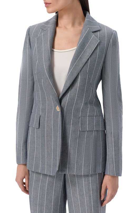 Жакет из хлопка и льна Lorena Antoniazzi P2635GA08A/5181 Голубой  P2635GA08A/5181 Фото 3