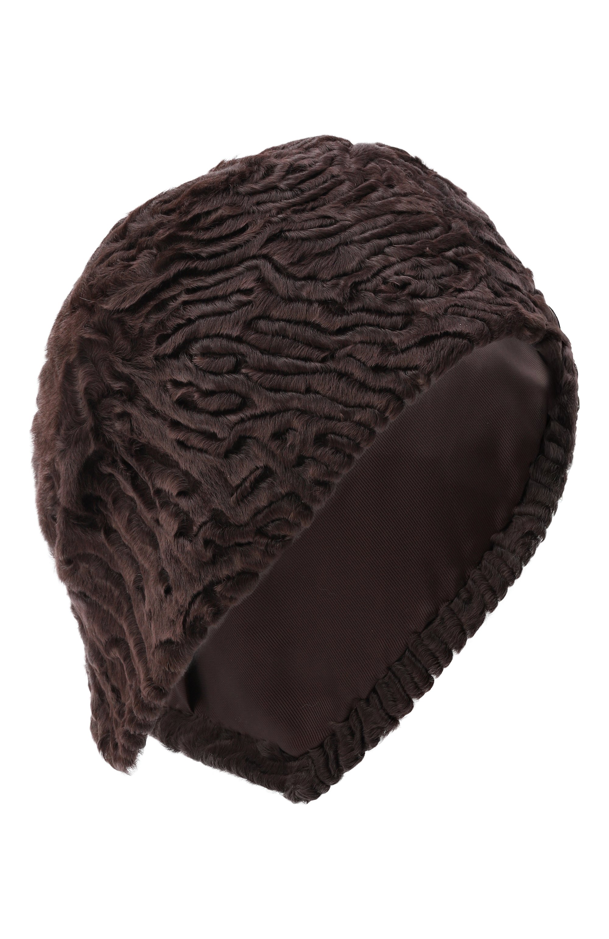 Капор мэйдд из каракульчи FURLAND темно-коричневого цвета по цене 98000 руб., арт. 0219507810017200093, фото 1 Капор мэйдд из каракульчи FURLAND, арт. 0219507810017200093, фото 1