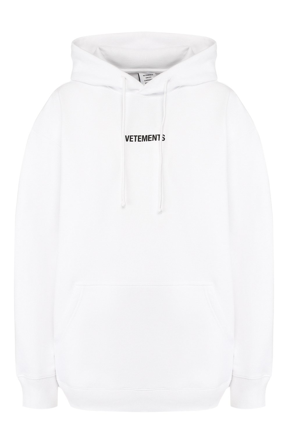 Хлопковое худи VETEMENTS, арт. UAH20TR725/W, фото 1