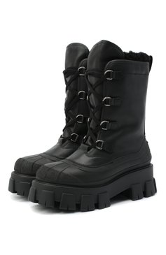 Кожаные ботинки PRADA, арт. 1U363M-3A6N-F0002-ZF55, фото 1