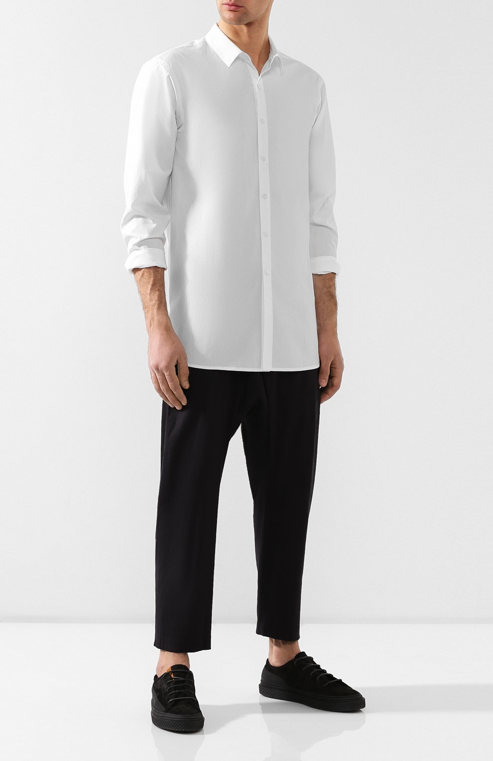 Хлопковая рубашка KAZUYUKI KUMAGAI белого цвета по цене 26550 руб., арт. KS91-035, фото 2 Хлопковая рубашка KAZUYUKI KUMAGAI, арт. KS91-035, фото 2