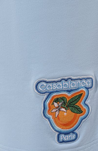 Хлопковые шорты CASABLANCA голубого цвета по цене 38700 руб., арт. MS23-JTR-003-17, фото 5 Хлопковые шорты CASABLANCA, арт. MS23-JTR-003-17, фото 5