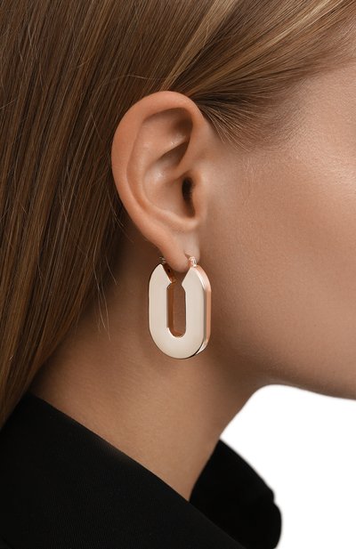 Серьги JIL SANDER золотого цвета по цене 43750 руб., арт. J11VG0080 P4877/SILVER, фото 2 Серьги JIL SANDER, арт. J11VG0080 P4877/SILVER, фото 2