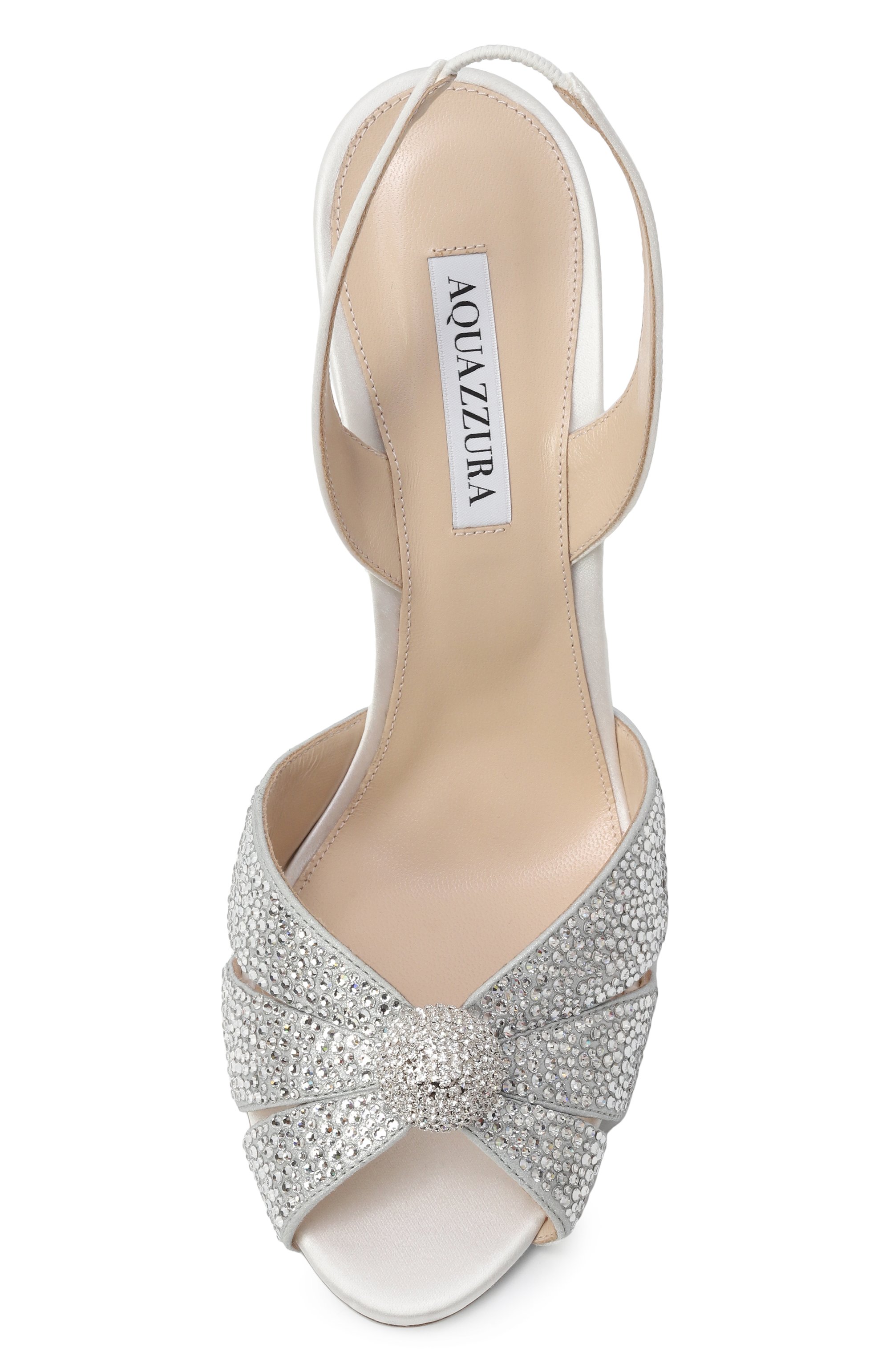 Текстильные босоножки italian flirt 105 AQUAZZURA, арт. IFTHIGBR/STD, фото 6