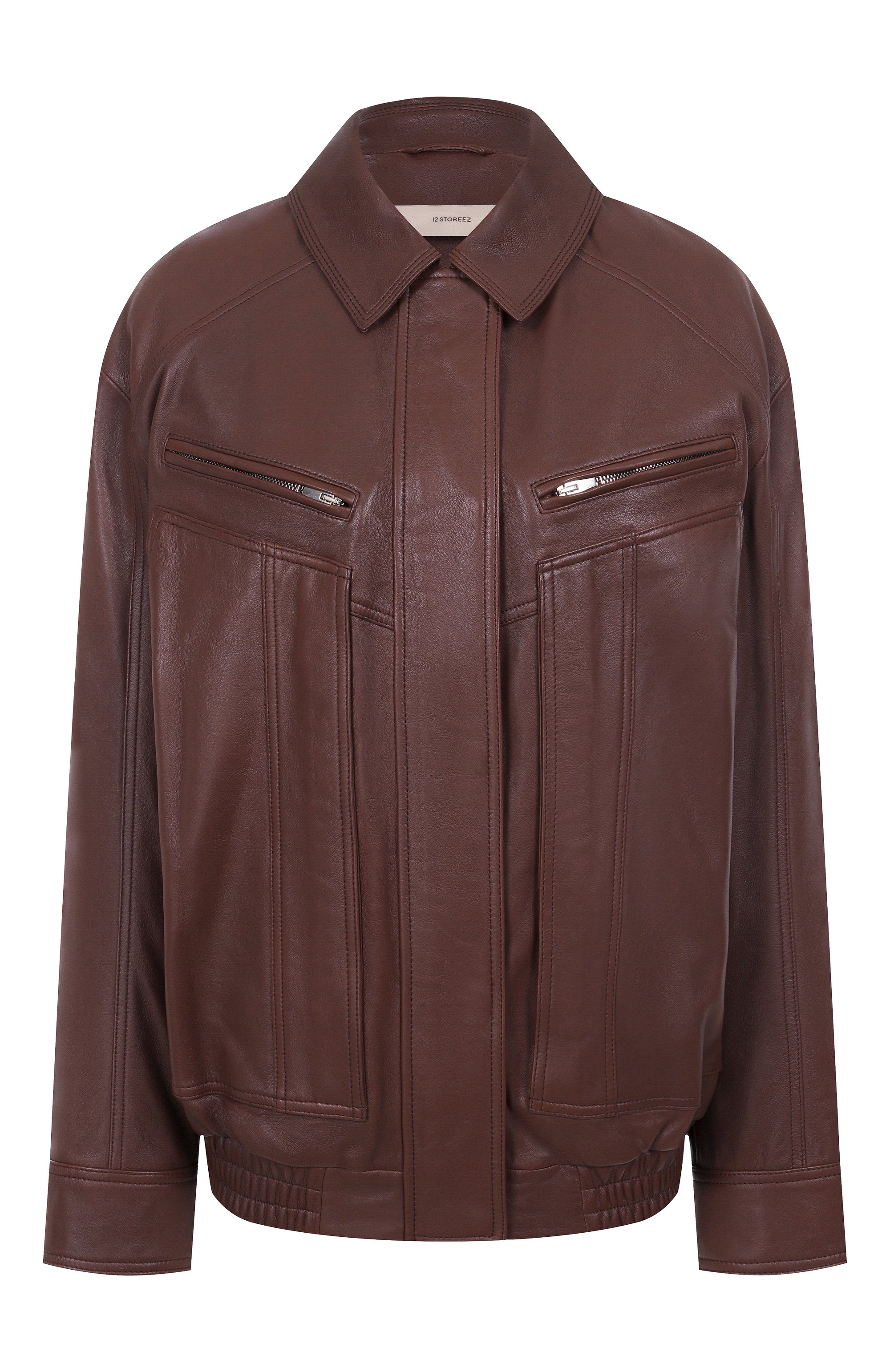 Кожаный бомбер 12 STOREEZ, арт. 127369, фото 1