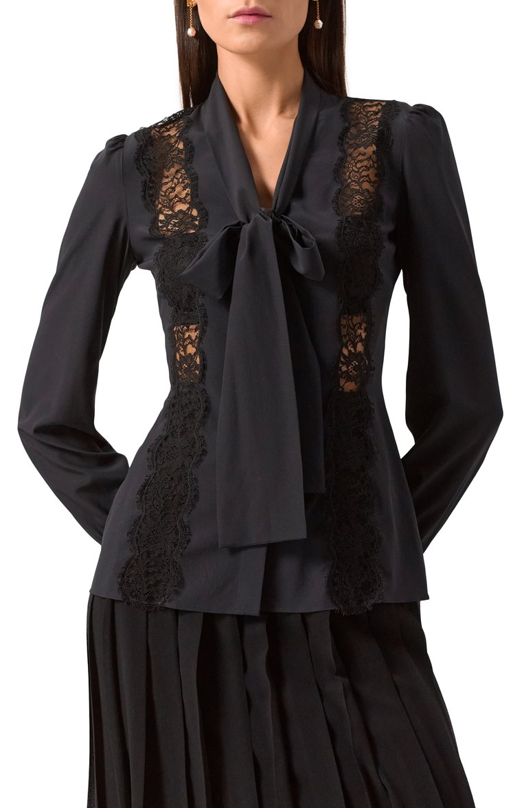 Блузка из шелка и хлопка DOLCE & GABBANA, арт. F5R31T/FUABS, фото 1