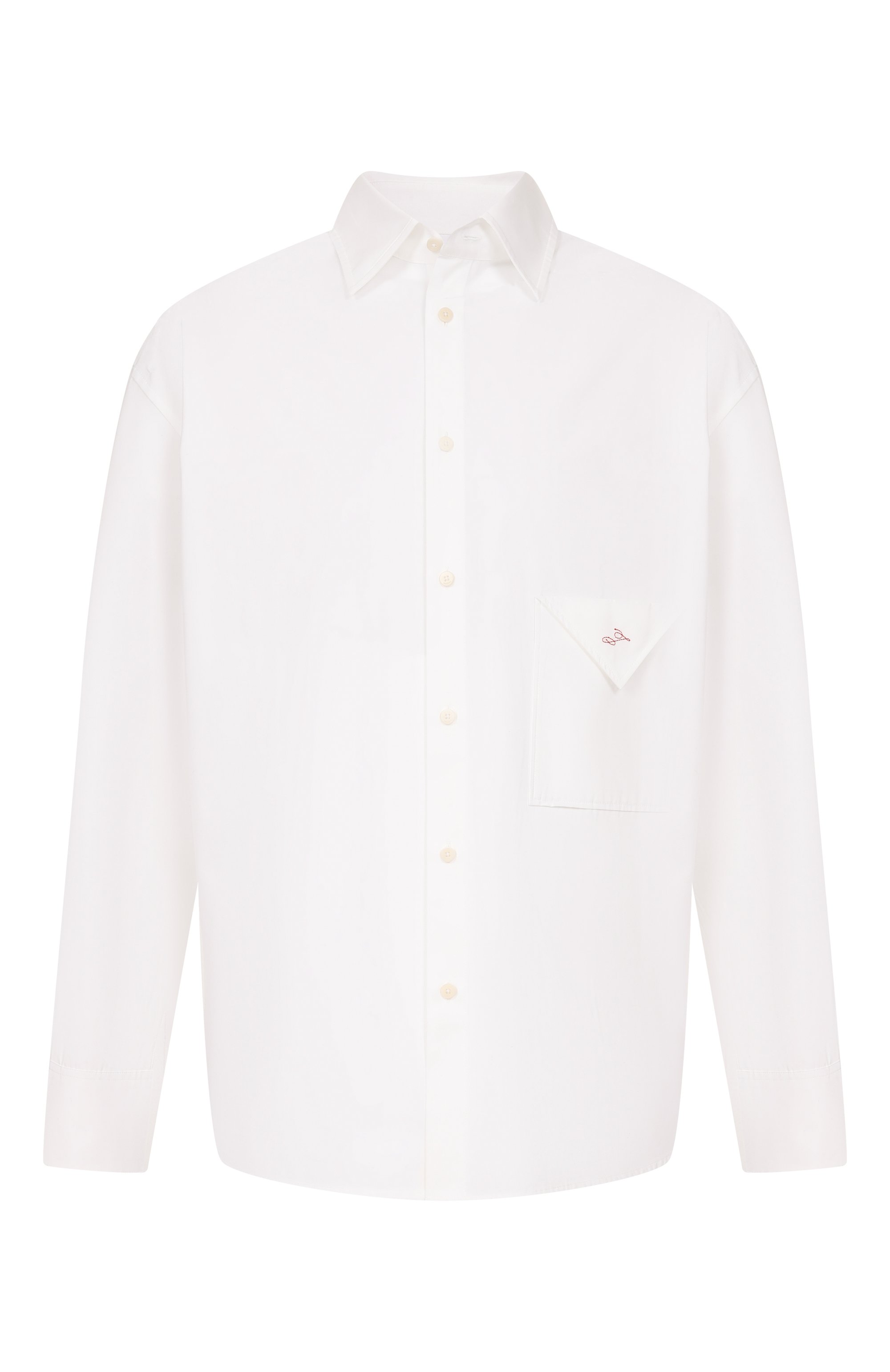 Хлопковая рубашка JACQUEMUS белого цвета по цене 65650 руб., арт. 26ESHM00607/AW00351, фото 1 Хлопковая рубашка JACQUEMUS, арт. 26ESHM00607/AW00351, фото 1