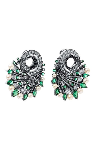 Серьги graceful swans QUEENSBEE, арт. 201409, фото 3