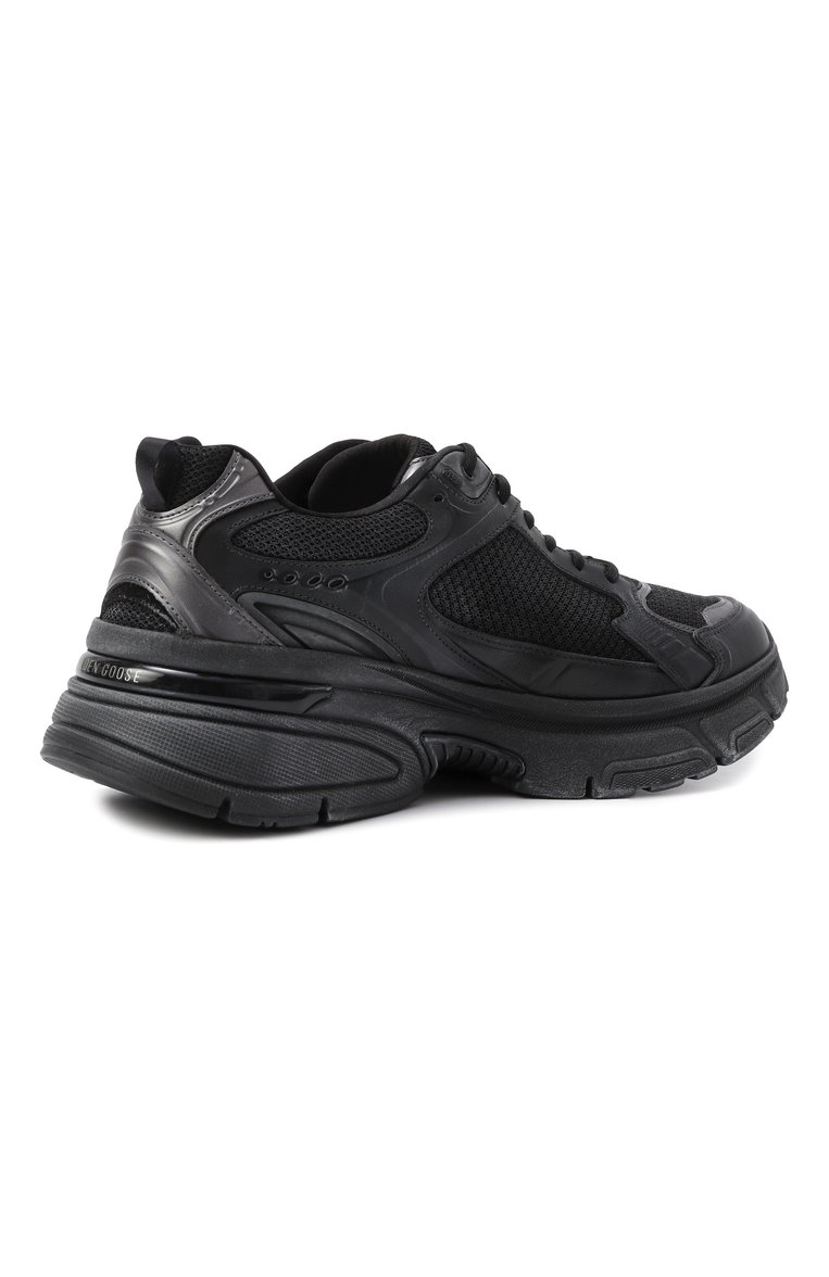 Мужские комбинированные кроссовки lightstar GOLDEN GOOSE DELUXE BRAND черного цвета, арт. GMF00724.F006473 | Фото 5 (Материал внутренний: Текстиль; Материал внешний: Текстиль, Натуральная кожа; Подошва: Массивная; Кросс-КТ: Низкие; Материал утеплителя: Без утеплителя; Стили: Классический)