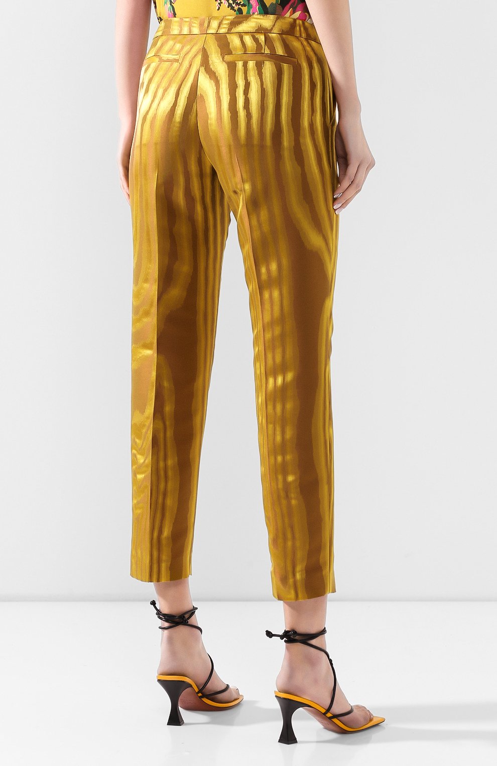 Брюки DRIES VAN NOTEN золотого цвета по цене 91950 руб., арт. 201-10965-9142, фото 4 Брюки DRIES VAN NOTEN, арт. 201-10965-9142, фото 4