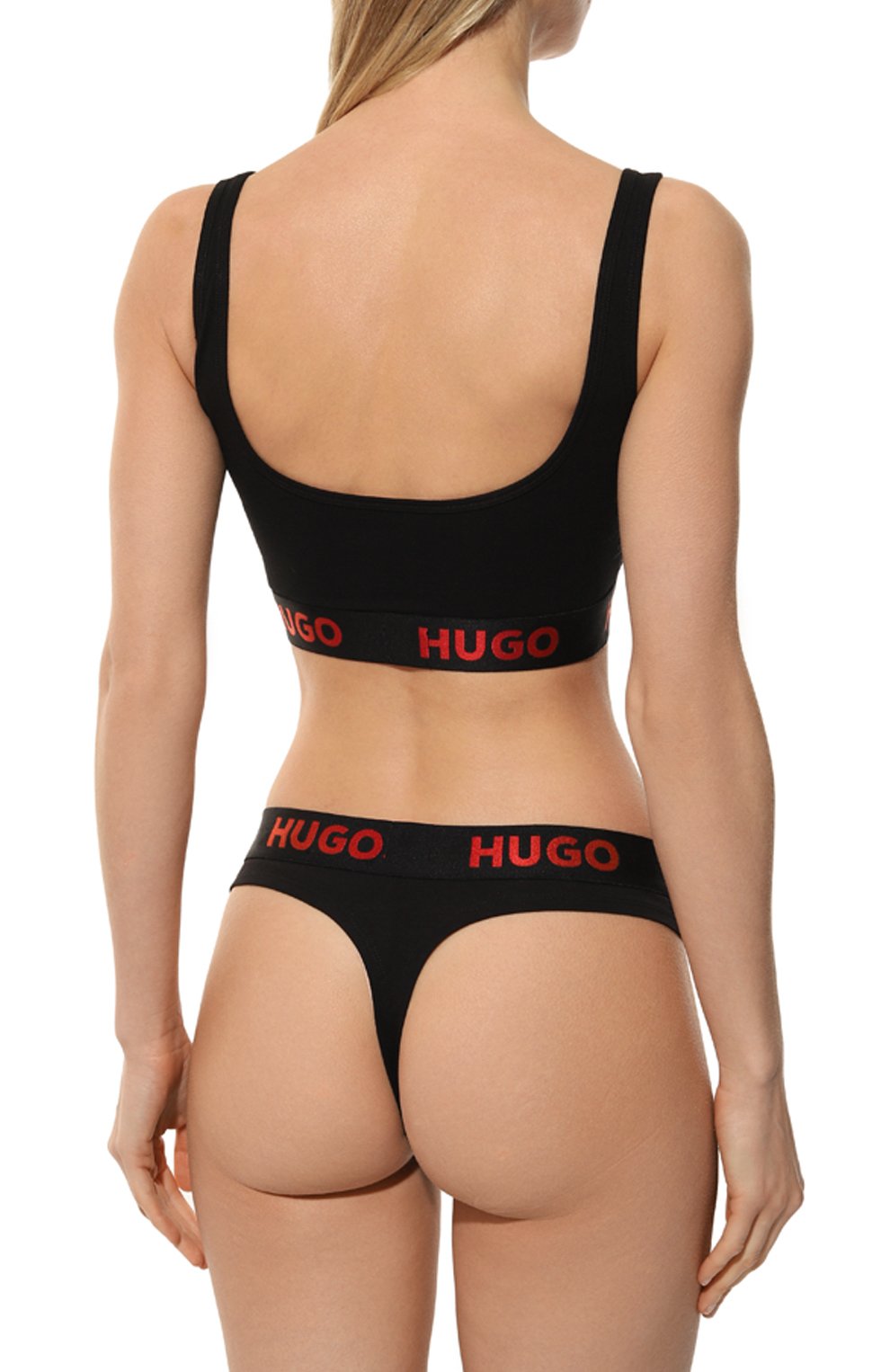 Бра-топ HUGO черного цвета по цене 4945 руб., арт. 50469631, фото 3 Бра-топ HUGO, арт. 50469631, фото 3