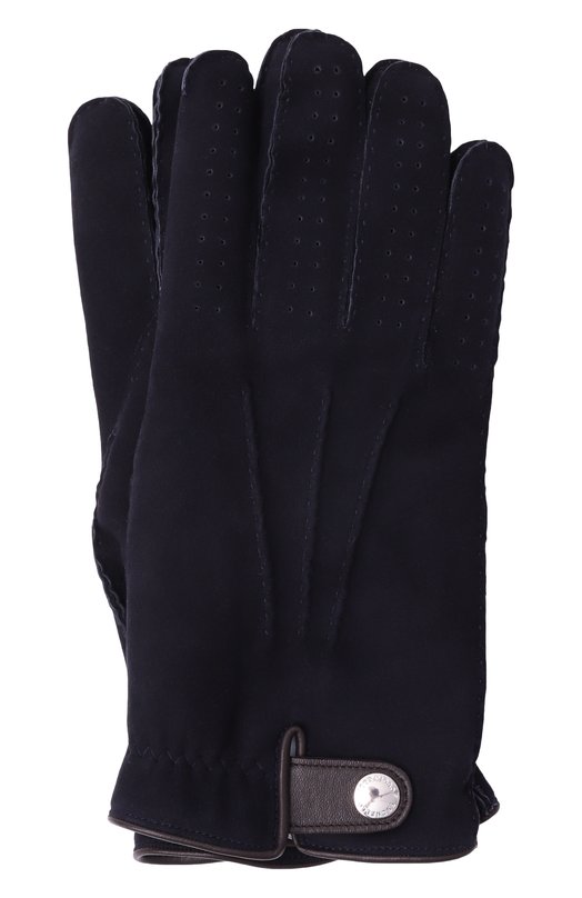 Замшевые перчатки Brunello Cucinelli MPSTR93608 Синий MPSTR93608
