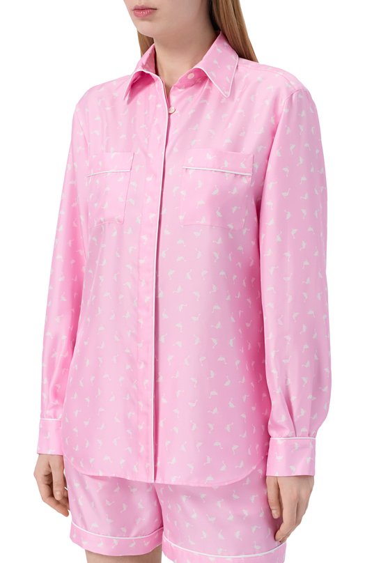 Шелковая рубашка Moschino A0228/0562 Розовый  A0228/0562 Фото 3