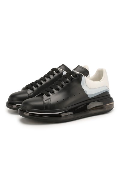 Кожаные кеды oversized ALEXANDER MCQUEEN черного цвета по цене 68650 руб., арт. 604233/WHX99, фото 1 Кожаные кеды oversized ALEXANDER MCQUEEN, арт. 604233/WHX99, фото 1