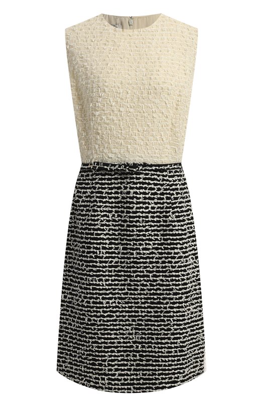 

Платье из хлопка и шерсти Oscar de la Renta, Чёрно-белый