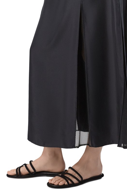 Замшевые шлепанцы Sonic Sergio Rossi B14810/MCAZ01 Чёрный  B14810/MCAZ01 Фото 2