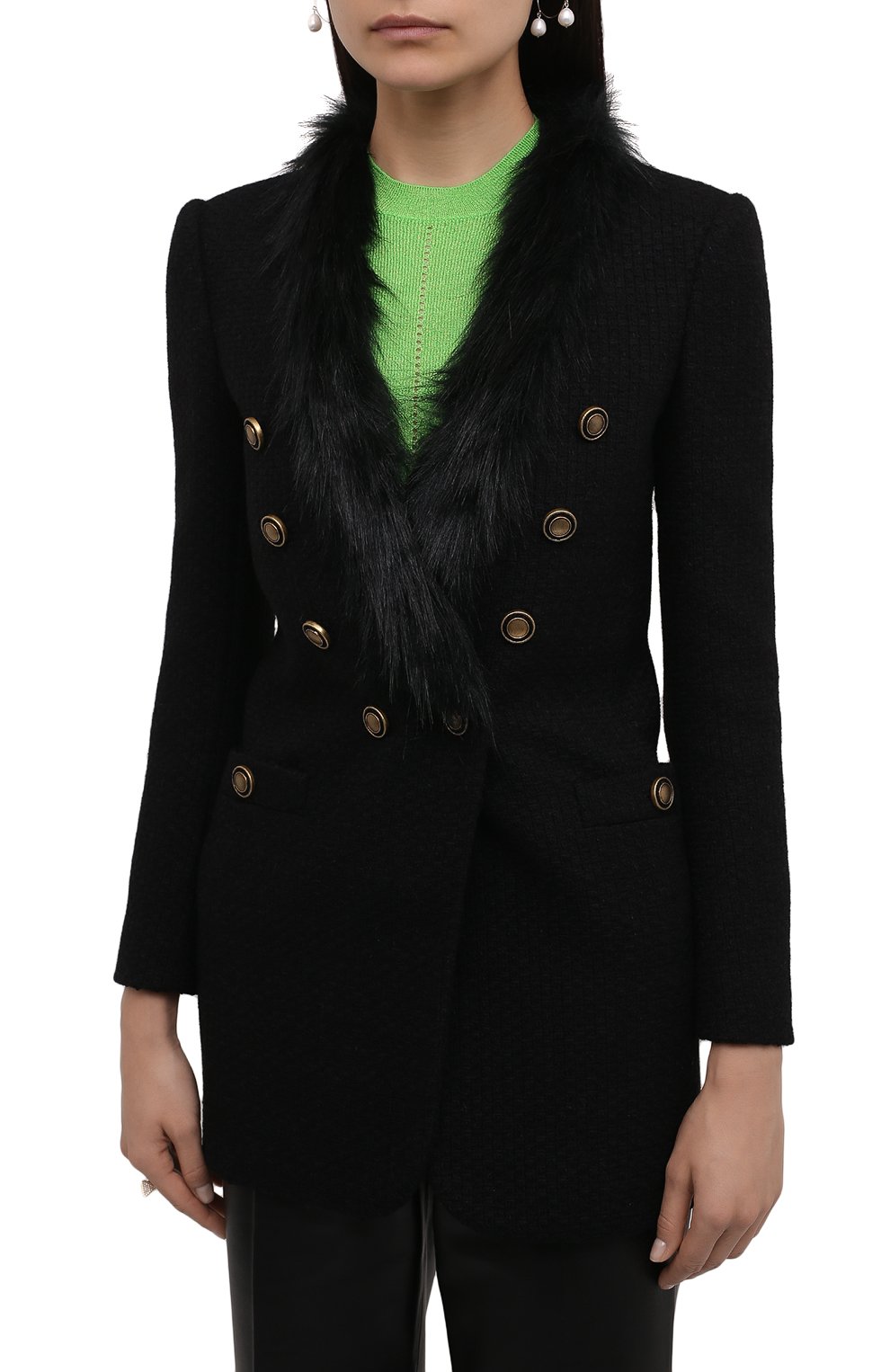 Шерстяной жакет SAINT LAURENT, арт. 668532/Y7D39, фото 3