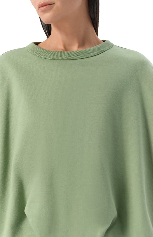 Хлопковый свитшот Dries Van Noten 131109/3611 Зелёный  131109/3611 Фото 5
