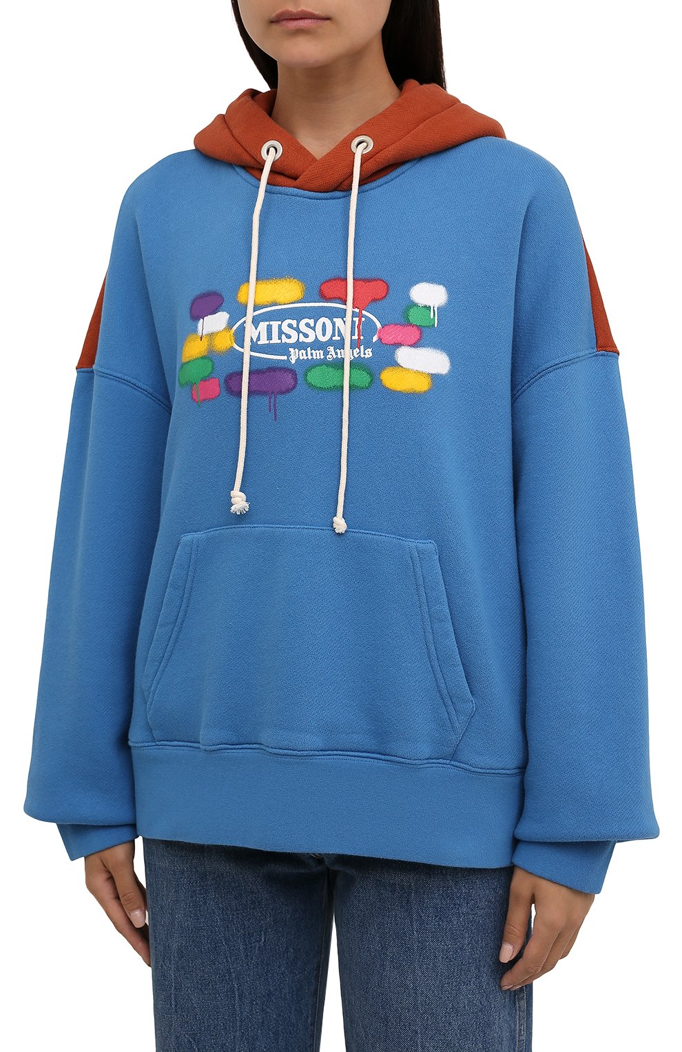Хлопковое худи palm angels x missoni PALM ANGELS, арт. PMBB058F21FLE0134520/W, фото 3