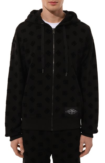Хлопковая толстовка DOLCE & GABBANA черного цвета по цене 98550 руб., арт. G9AIYT/G7NWD, фото 3 Хлопковая толстовка DOLCE & GABBANA, арт. G9AIYT/G7NWD, фото 3