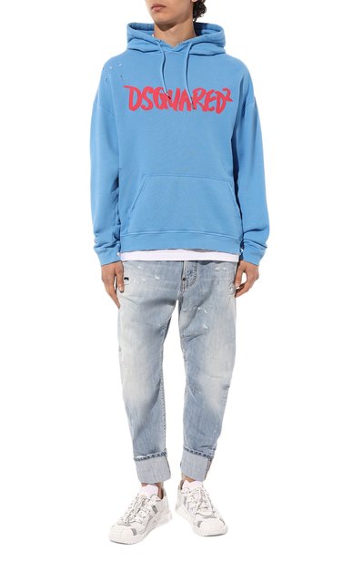 Джинсы DSQUARED2 голубого цвета по цене 78150 руб., арт. S74LB1320/S30309, фото 2 Джинсы DSQUARED2, арт. S74LB1320/S30309, фото 2