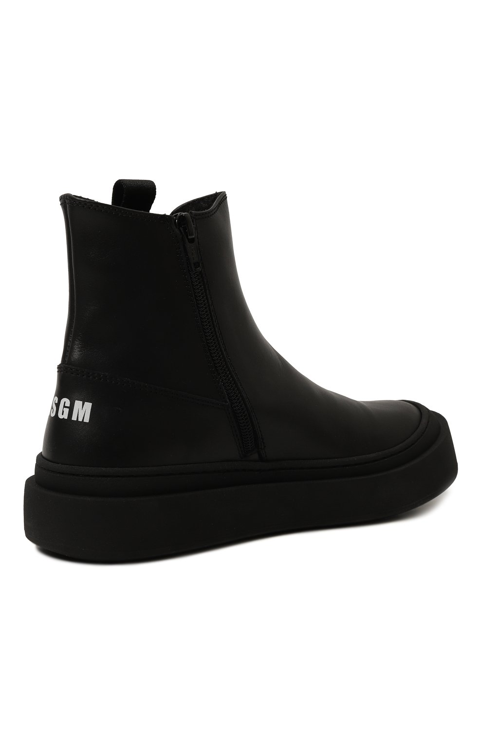 Кожаные челси MSGM KIDS черного цвета по цене 27200 руб., арт. 78904/36-40, фото 3 Кожаные челси MSGM KIDS, арт. 78904/36-40, фото 3