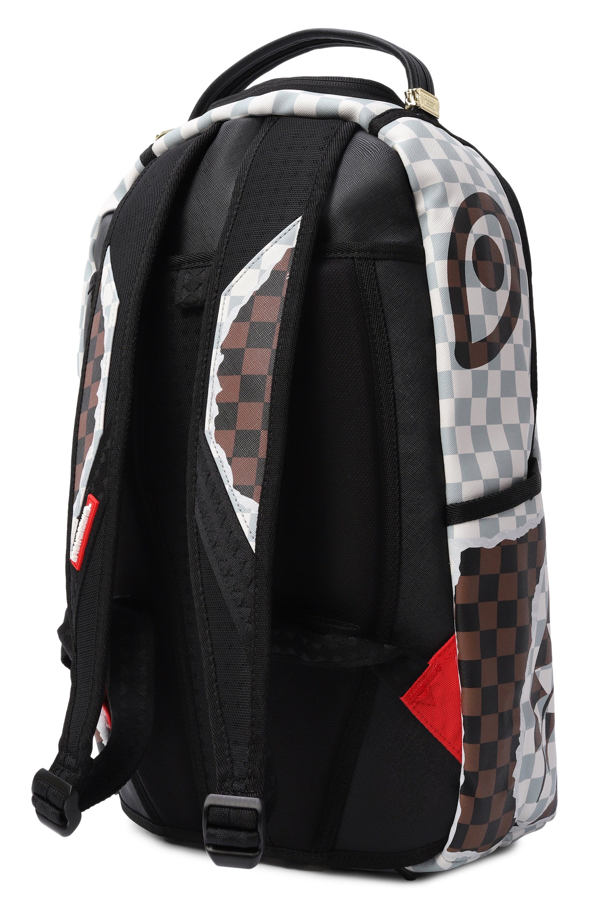 Рюкзак shark legacy SPRAYGROUND, арт. 910B8290NSZ/CREAM BR0WN TEAR CHECK BACKPACK, фото 2