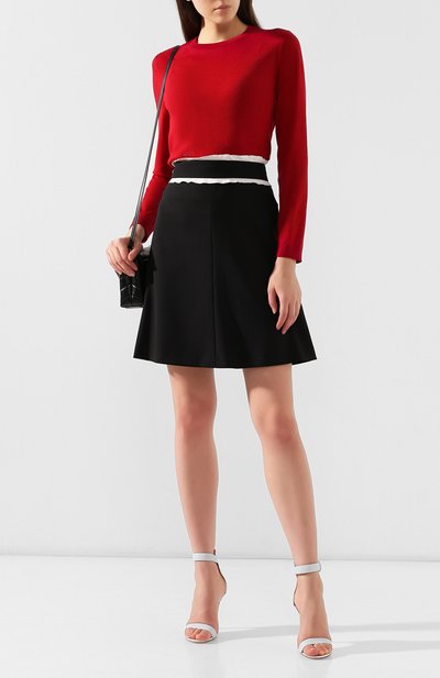 Пуловер из смеси шерсти и шелка REDVALENTINO красного цвета по цене 29950 руб., арт. SR3KC04L/4A7, фото 2 Пуловер из смеси шерсти и шелка REDVALENTINO, арт. SR3KC04L/4A7, фото 2