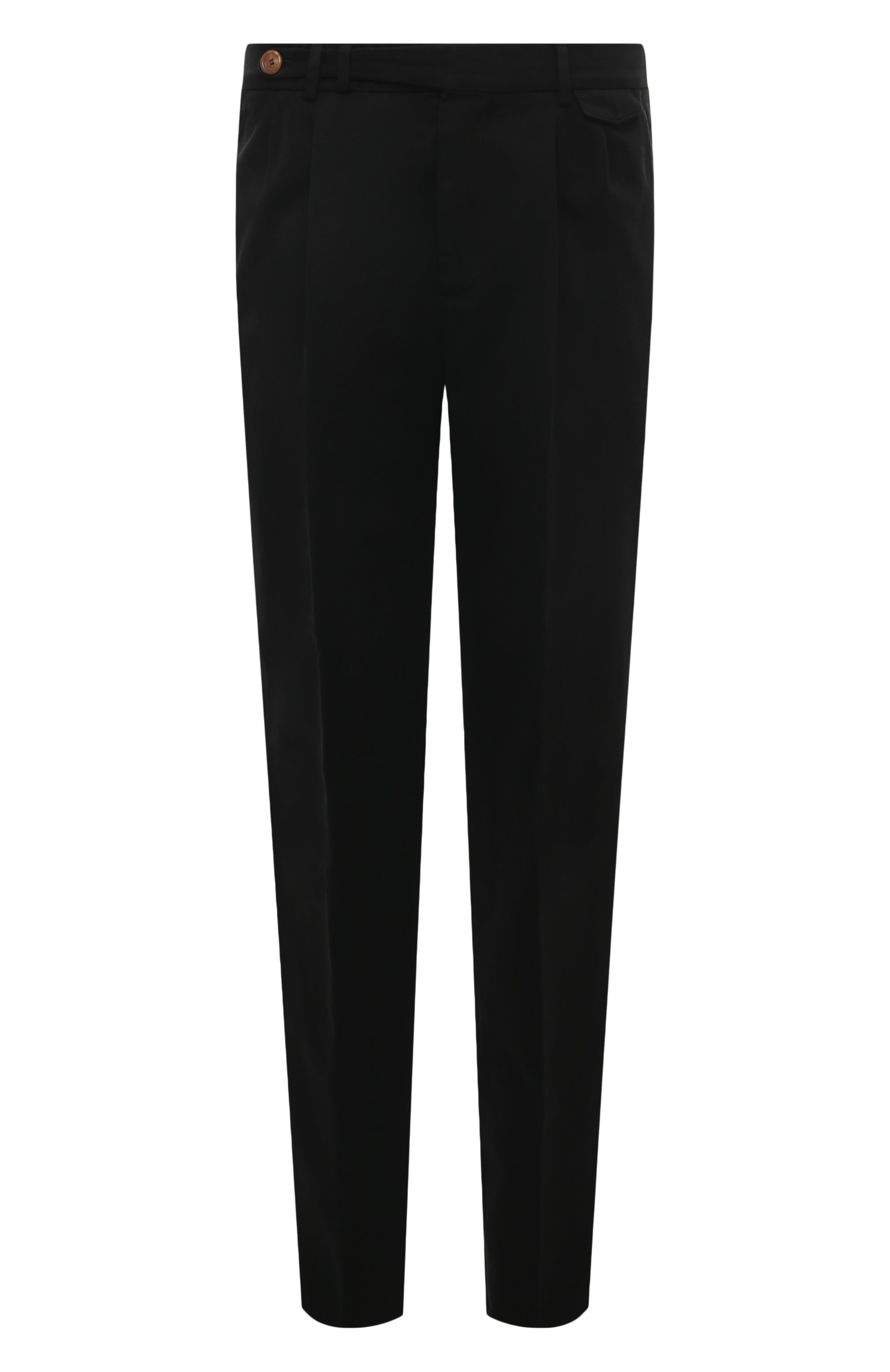 Хлопковые брюки BRUNELLO CUCINELLI черного цвета по цене 99500 руб., арт. M252DB2133, фото 1 Хлопковые брюки BRUNELLO CUCINELLI, арт. M252DB2133, фото 1