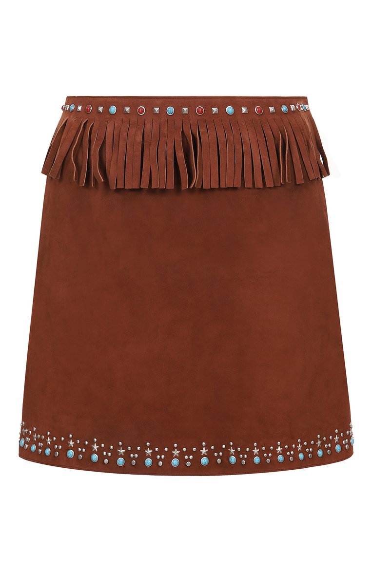 Замшевая юбка MIU MIU, арт. MPD514-8A7-F0324, фото 1